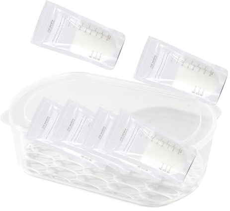 Organizador de Leche Materna para Congelador - de Leche Materna Organizador | Recipiente Apilable Para Leche Materna, de Almacenamiento Transparente, Sellado, Apilable