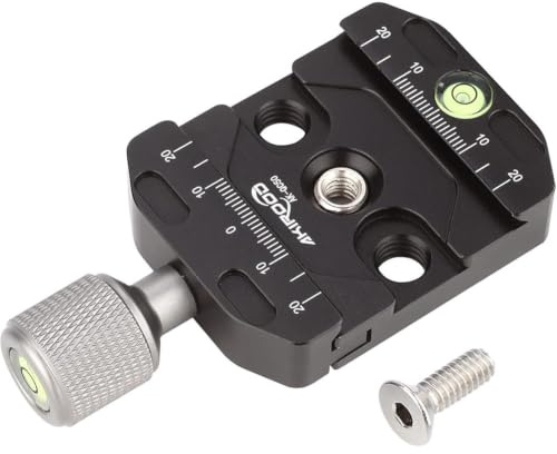 Yerleomit Universal for Arca Swiss Plate 50 mm Quick Release Clamp with Bubble Level Quick Release Plate Camera Tripod Quick Release Plate for Arca Swiss