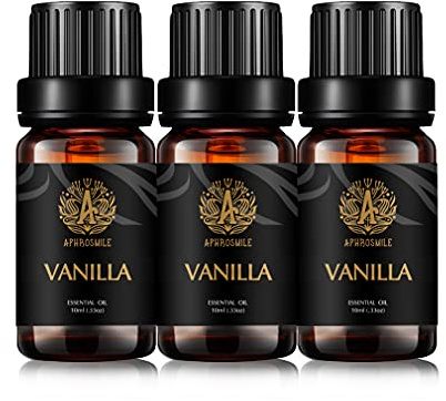 Aromatherapie Vanille Ätherisches Öl Set, Aromatherapie Vanille Duft Ätherische Öle Set für Diffuser, Vanille Aromatherapie Ätherische Öle Duftkit für Zuhause - 3x10ml