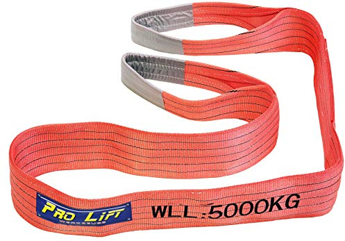 Pro-Lift-Werkzeuge 5 t Hebeband 3m mit 2 Schlaufen 2- lagig Hebegurt Rundschlinge Hebeschlinge Baumgurt Bergegurt Abschleppseil Schlupf