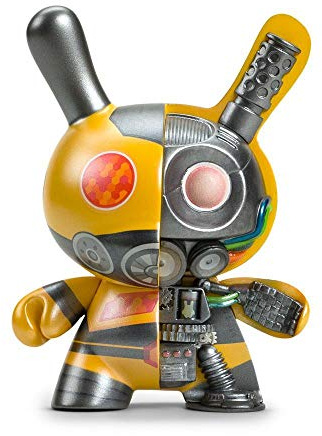 Kidrobot Dairobo-B Mecha Half Ray 5 Inch Dunny by Dolly Oblong - Yellow Edition