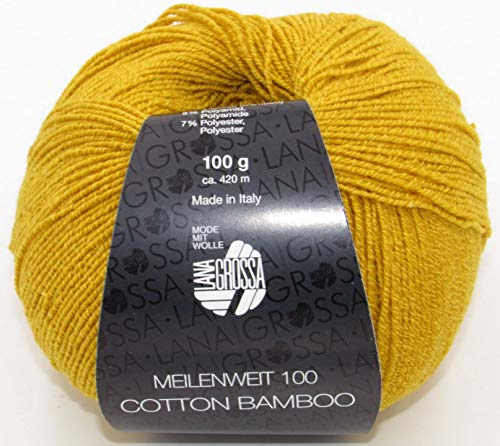 Lana Grossa MEILENWEIT 100g Cotton Bamboo 03 - Senfgelb