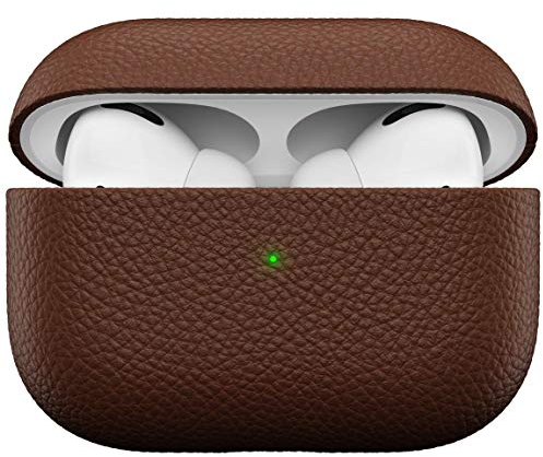 KeyBudz Artisan - Funda de Piel para Apple AirPods Pro Case, Funda de Piel auténtica, Accesorios para Auriculares, Color marrón
