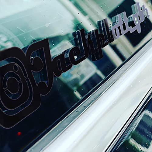 !!NEU!! Dein individueller 3D Instagram Name aus Acryl, 2er Set für Fahrzeuge, PCs, Boote, Motorräder usw. (Schwarz)