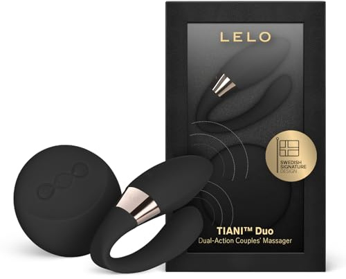 LELO TIANI Duo Couples Vibrator for Men and Women with 2 Powerful Motors and 8 Vibrations Settings, Completely Waterproof Adult Sex Toys for Couples, Sex Toys for Her, Vibrator for Couples, Black