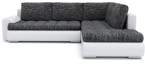 Ecksofa Tokio V mit Schlaffunktion! Best ECKSOFA! Eckcouch mit Bettkasten! Best! (LAWA 17 + Soft 17 RECHTS), 200x75x230
