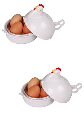 Amosfun Eier 2 Stück Mikrowelle kocher Mikrowelle Eierkocher Eierkocher e e Eierdampfer Eier engeschirr