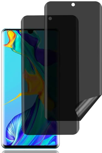 Sichtschutz Schutzfolie für Huawei P30 Pro [2 Stück], Privacy Schutzfolie | Sichtschutzfolie, Kratzfest, Anti-Fingerprint, Blasenfrei, Anti-Spy Flexibler TPU Displayschutzfoli für Huawei P30 Pro