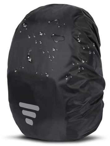 Moorle Regenschutz für Rucksack, wasserdichte Rucksack mit Reflexstreifen, 26-40L Regenhülle Schulranzen, Reflektor Rucksacküberzug Schwarz für Wandern, Camping, Reisen, Radfahren