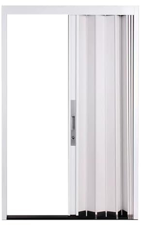 Schiebetür Falttür falttüren innentüren Schiebe Akkordeon Küchentür Hoch 2 1,8 1,5 M, Komplettset Mit Weißem Türrahmen, Aluminiumplatte, Schloss Und Schlüsseln ( Color : H 150cm(59 in) , Size : W 111c