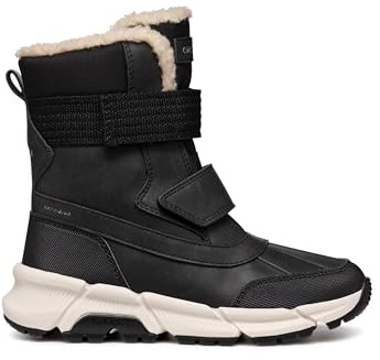 Geox J FLEXYPER PLUS BOY, Snow Boot, Black,