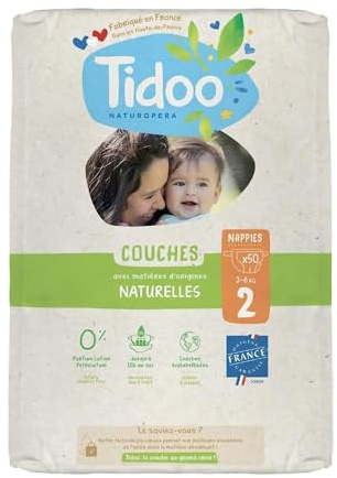 Couches écologiques voile naturel T2 3-6kg