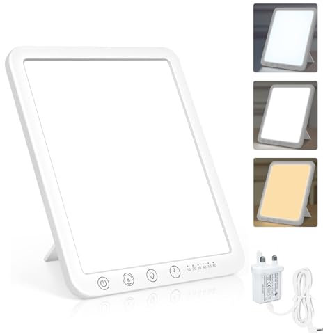 Sotipevs SAD Lamp - 15000 Lux Light Therapy with 3 Color Temperature, 6 Timer, Memory Function, Touch Control for Office/Desk/Home/Sleep