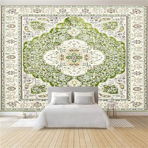 Fototapete Böhmische Blumen 400 x 280 cm 3D Vliestapete Wandbild, Mustertapete Moderne Wandtapete, Wohnzimmer Schlafzimmer Kinderzimmer Büro Flur Wanddeko