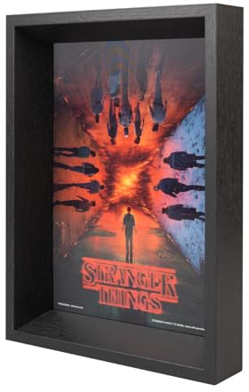 Grupo Erik - Cadre 3D Stranger Things | Poster Avec Cadre, Décoration Chambre Ado, Cadeau Stranger Things Déco Murale, Affiche Encadrée, Produit Sous Licence Officielle | 22,7 × 30 cm |