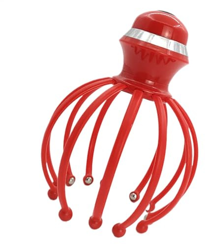 Octopus Kopfhautmassagegerät - Tiefe Kopfhaut Tragbares Kopfmassagegerät | 12 Klauen Elektrisches Kopfmassagegerät Vibration Kopfhaut Entlastungswerkzeug für Arbeitsplatz