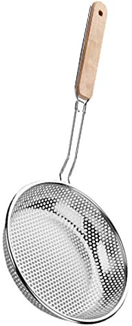 BRIGHTFUFU Edelstahl Küchensieb Löffel Robuste Schöpflöffel Für Pasta Dumplings Und Gemüse Großer Filterlöffel Leicht Zu Reinigen Und Handlich Für Müheloses Abseihen