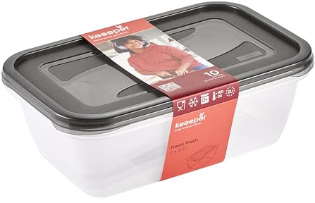 keeeper Set 2x Barattolo per alimenti freschi Fredo Fresh rettangolare 3,3 l