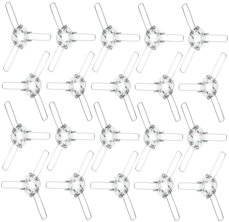 Gadpiparty 24pcs Lampshade Spring Clip Set Metal Bulb Adapter for Pendant Lights 140mm Lamp Shade Holder Replacement Forked Clip for Lanterns DIY Lighting Accessories