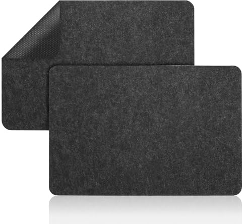 Extra Large Heat Resistant Mat for Air Fryers and Kitchen Appliances - 44x30cm Non-Slip, Dual-Surface Countertop Protector Mat, Ideal for Coffee Machines, Ovens, and Mixers - Felt and Silicone Design