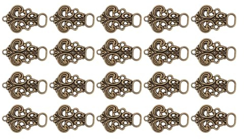 Hoite 20 Stück Miederhaken, Kleiderösen zum Schnüren, Vintage Dirndlhaken, für Dirndl Miederhaken zum Nähen