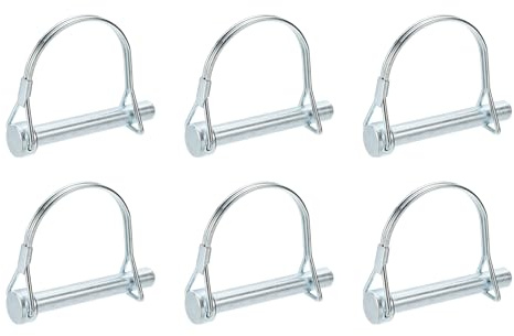 PATIKIL 6Pz Perni Sicurezza Bloccaggio 3/8 x 2,6 (9,5x65mm) Argento