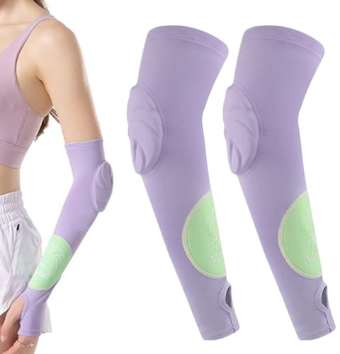 Xijobido Protège-Bras de Volley-Ball - Paire de Manchons Rembourrés | Protège-Coudes avec Coussinets De Protection Et Trou pour Pouce pour Événements Sportifs Entraînement