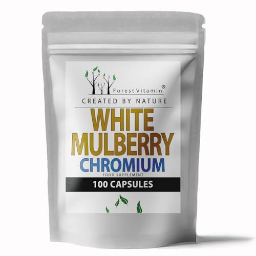 Weiße Maulbeere 500mg - 100 Kapseln - Maulbeerblätter Extrakt - Forest Vitamin