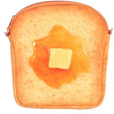 HEALEEP Paquet Bandoulière Femme Mini Forme Toast en Tissu Laine Chaîne Design pour Camping ou Rendez- Orange Élégant et Accrocheur