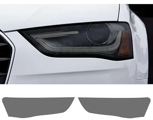 2 pezzi di pellicola protettiva per fari auto, adesivo nero fumé trasparente, per Audi A4 B8 Facelift 2012 2013 2014 2015 S4 RS4 8K pellicola protettiva per fari auto