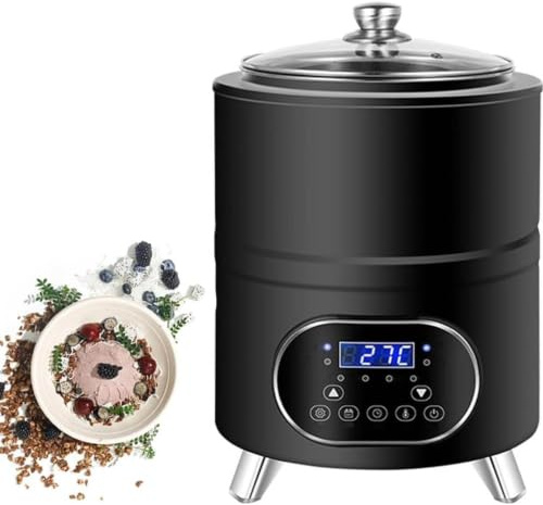 LJLYYDS Macchina Yogurt Multifunzione,Macchina Fermentazione Yogurt Commerciale,Yogurtiera Grande capacità,Yogurtiera Professionale,per Produzione Yogurts Grandi Quantità Black-8L