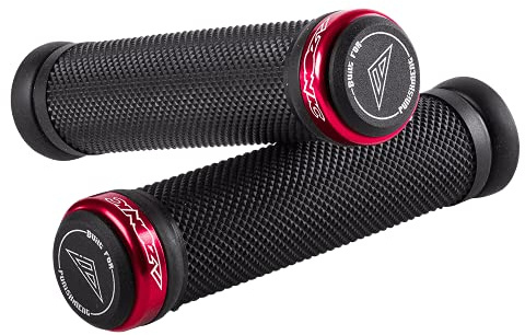 AZONIC | Fahrrad-Griffe | MTB Downhill Mountainbike BMX | Extra griffiges Design, Anodisierte Aluminium Lockons, Innensechskantschrauben zur Lockon-Fixierung | Diamond Grip