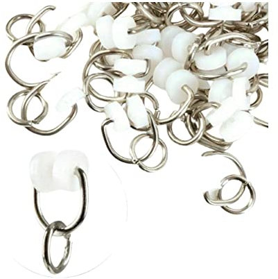 Curtain Track Rail Gliders Slider Runner hanging Glider Wheels White Curtain Track Rail Glider Runners for Window Door Curtains Pack of 30.