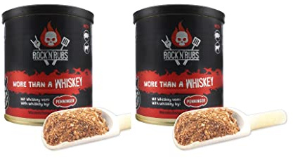 ROCK'N'RUBS Grillgewürz More Than A Whiskey 2er Set - BBQ Rub zum Grillen mit würziger Kräutermischung & Whiskey - 2 x 130 g