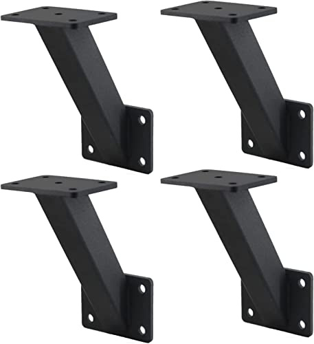 VANROUG Handlaufhalterung, Wandmontage, robuster Stahl, Metall, Treppengeländer, Zubehör, Treppengeländer, DIY-Hardware für Holzgeländer (4)