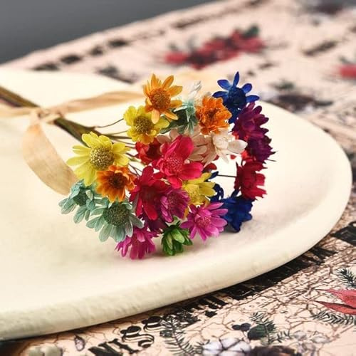 LUNYY 30 Sticks/Bouquet Dried Flowers Star Chrysanthemum Flower UV Resin Filler DIY Epoxy Resin Mold Art Craft Wedding Home Decoration