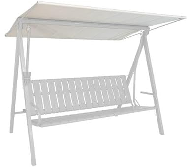 ANGERER Freizeitmöbel GmbH Hollywoodschaukel Sonnendach - passend für viele 3-Sitzer Hollywoodschaukeln - Schaukeldach Made in Germany (Draltex beige, 210 x 145 cm)