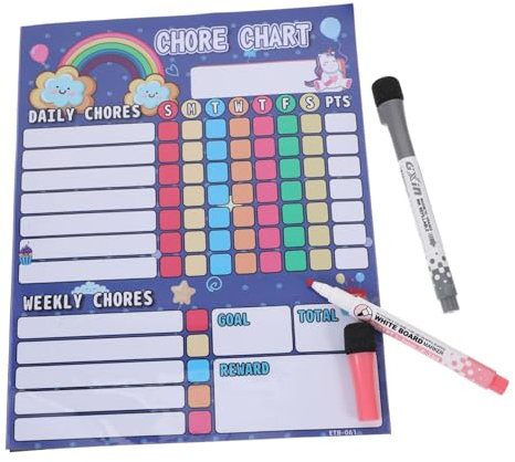 Lurrose Belohnungstabelle Für Kinder Verhaltenstabelle Für Kleinkinder Aufgabenkalender Familienroutine Aufklebbares Accessoire