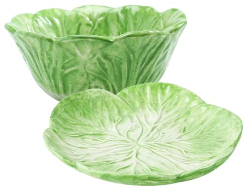 1 Set Rabbit Cabbage Bowl Pasta Easter Serving Bowl Soup Ceramic Appetizer Plate Novelty Funny Fruit Bowl Ceramic Dessert Bowl Sauce Plate Trays Ceramics Mustard Greens Nut Student