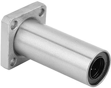 Naroote Cuscinetto Lineare, Boccola con Cuscinetto a Sfere a Movimento Lineare con Flangia Quadrata Lunga in Acciaio Inossidabile (8mm)
