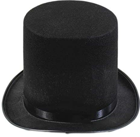 Xuanxi Cappello a cilindro, nero a bombetta, cappello a cilindro da mago, cappello da mago, esibizioni, jazz, spettacoli teatrali, carnevale, discoteca, Nero , 1-2