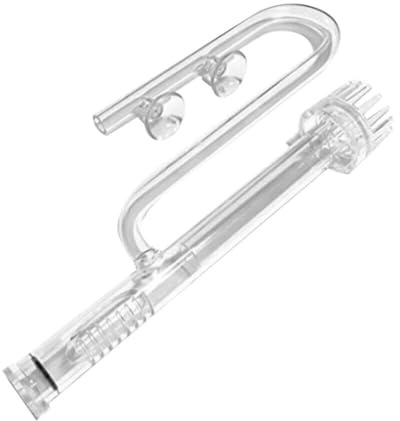 Miniespumador de cristal para acuario, 17 mm, manguera de bomba de superficie, entrada de flujo de espumador ajustable para manguera de 16 mm