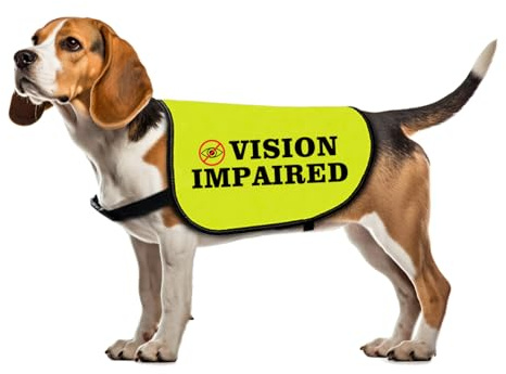 Hundejacke mit Sehbehinderung – Blindbewusstseinsweste – Geschenk für blinde Hunde (Sehbehinderte, mittel)