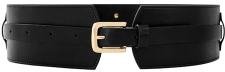 VICTORIA HYDE Ledergürtel Damen Breiter Gürtel Vintage Elastischer Taillengürtel Damengürtel mit goldener Schnalle