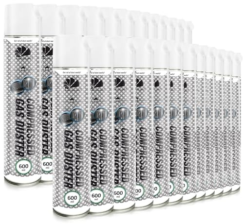 AABCOOLING Computer Vacuum Cleaner 24x 600ml Computer Staubsauger K3, Druckgasreiniger, Luftdruck, PC Duster, Pressluft, Bürogeräte, Schreibtisch Reinigung, Air Duster