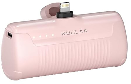 Kuulaa Mini Power Bank Portable Charger for iPhone Small Battery Pack Charger Portable 4500mAh Mini Battery Bank Compatible with iPhone 14/14 Pro Max/13/13 Pro Max/12/11/XR/X/8/7/6, etc