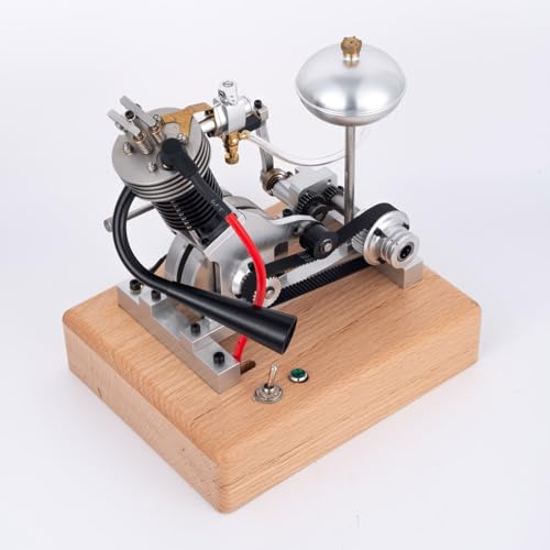 ToyGhillied Hoglet V1 motormodellsats som körs, OHV enkelcylinder 4-takts metallmotorkit för vuxna, realistisk kickstart motorcykelmotor, pedagogisk gåva för tonåringar -RTR