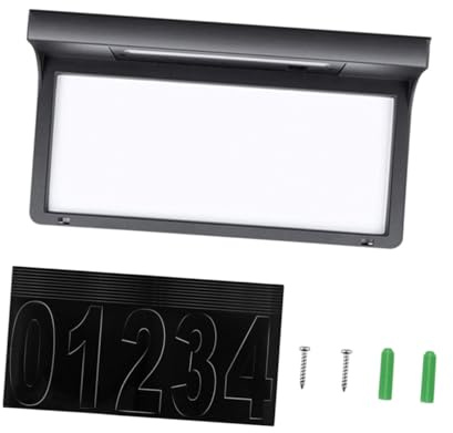 SEWOART Lampe Solaire Extérieure pour Numéro de Maison Éclairage LED Froid Panneau Adresse Mural Étanche Installation Facile pour Maison et Jardin