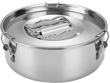 Zkydhbd Molde redondo para tartas con tapa, 7,5 cm de profundidad, de acero inoxidable, para cocinar al vapor, para tartas de queso, postres, mango ergonómico, molde para hornear flan