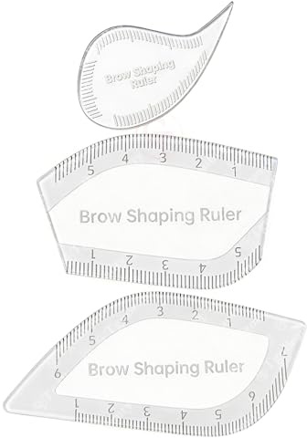 Kit de 3 Gabarits pour Sourcils- Goutte d'Eau, Feuille & Demi-Feuille, Pochoirs à Maquillage Permanent pour Application Rapide & Facile
